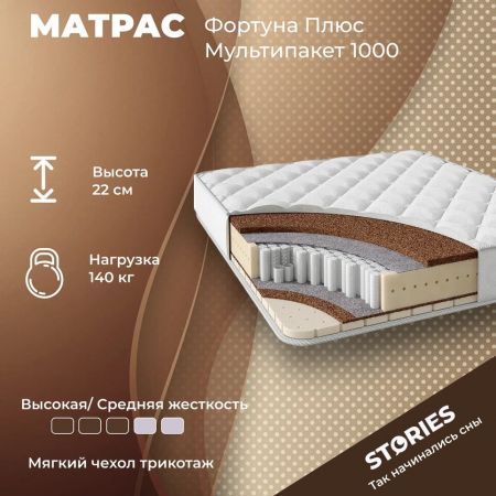 Матрас Stories Фортуна Плюс Мультипакет 1000 (Фортуна&nbsp;Плюс&nbsp;Мультипакет&nbsp;1000)